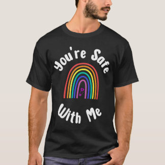 T-shirt Vous êtes en sécurité avec moi Safe Space Pride Ég