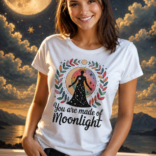 T-shirt Vous Êtes Fait de Lumière Lunaire Déesse Céleste