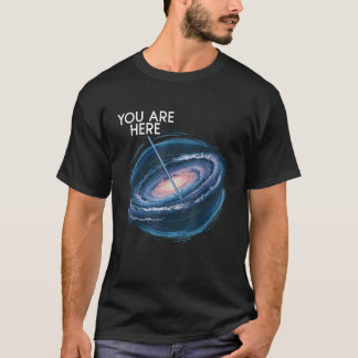 T-shirt Vous Êtes Ici Milky Way Funny Galaxy Astronomy Hom