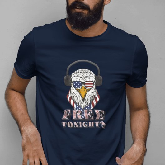 T-shirt vous êtes libre ce soir ? 4 juillet aigle patrioti