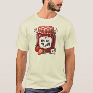 T-shirt Vous êtes ma confiture Pot de fraise mignon esthét