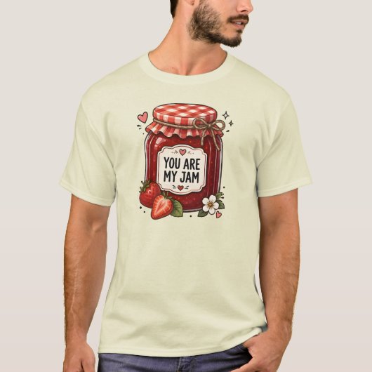 T-shirt Vous êtes ma confiture Pot de fraise mignon esthét (Devant)