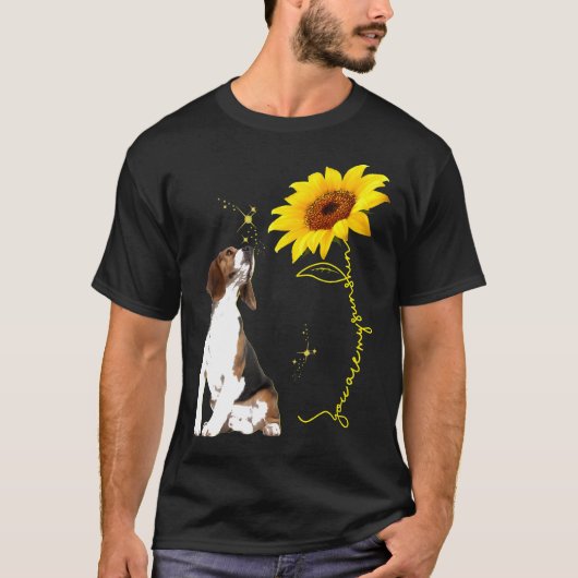 T-shirt Vous Êtes Mon Beagle Sunshine Sunflower (Devant)