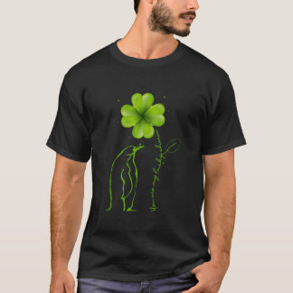 T-shirt Vous êtes mon porte-bonheur pingouin trèfle St Pat