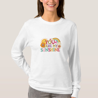 T-shirt Vous êtes mon soleil Typographie Boho Design | Cou