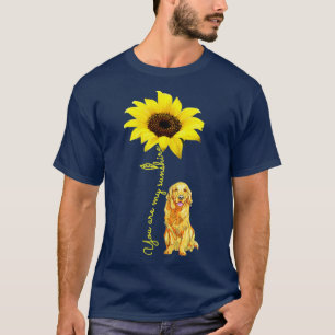 T-shirt Vous Êtes Mon Sunshine Golden Retriever Sunflower1