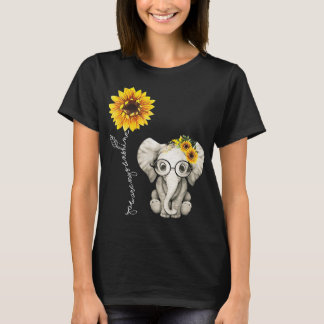 T-shirt Vous Êtes Mon Sunshine Hippie Sunflower Elephant C