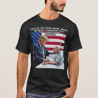 T-shirt Vous êtes Retraité Retro American Flag Drôle drôle