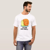 T-shirt Vous êtes Spe-shell Drôle Escargot Jeu de mots (Devant entier)