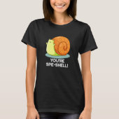 T-shirt Vous êtes Spe-shell Funny Snail Pun Dark BG (Devant)