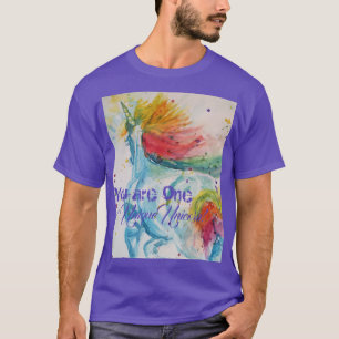 T-shirt Vous Êtes Une Unicorne Unique ! Aquarelle arc-en-c