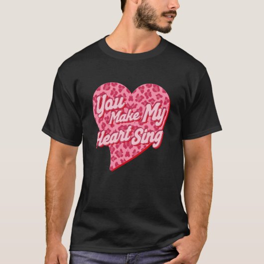 T-shirt Vous faites chanter mon coeur Léopard Occidental V (Devant)