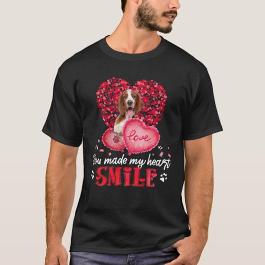 T-shirt Vous Faites De Mon Coeur Souriez Welsh Springer Sp (Devant)