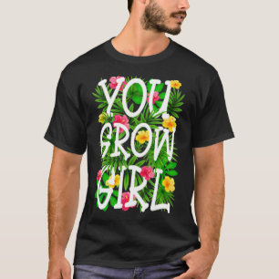 T-shirt Vous Grandissez Gardener Fille Type Floral Jardin