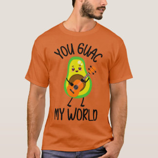 T-shirt Vous Guac My World Avocado Jouer Guitare