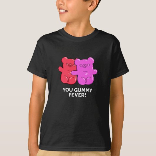 T-shirt Vous Gummy Fete Drôle Candy Pun Dark BG (Devant)