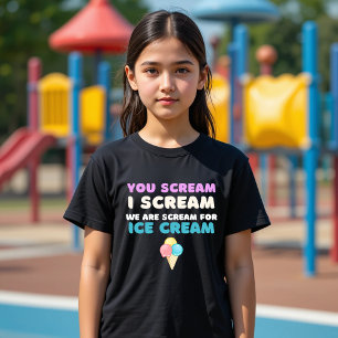 T-shirt Vous hurlez Je crie pour la crème glacée Nourritur