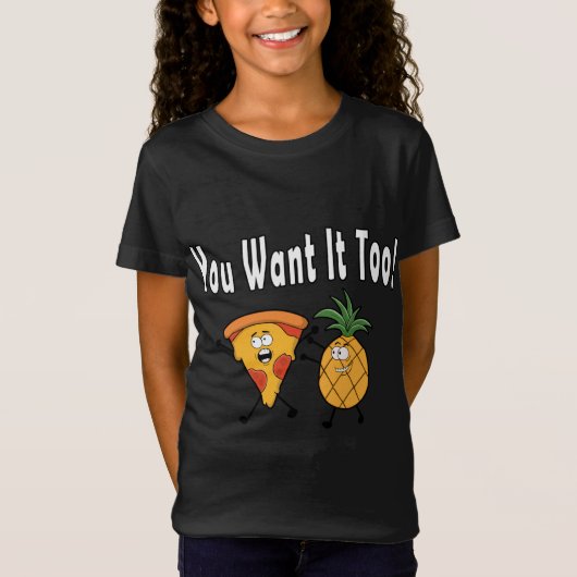 T-Shirt Vous Le Voulez Trop Ananas Aime Pizza Hawaiian Fun (Devant)
