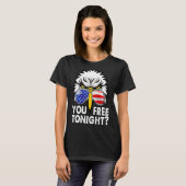T-shirt Vous Libérez Ce Soir Bald Eagle Drapeau Américain  (Devant entier)