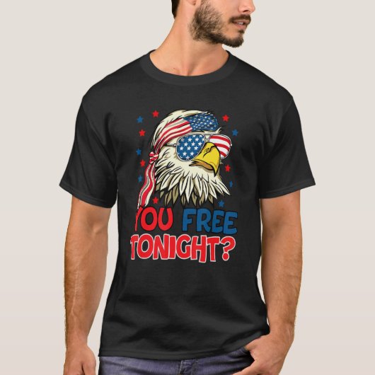 T-shirt Vous Libérez Ce Soir Bald Eagle Mullet American Fl (Devant)