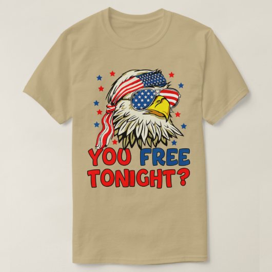T-shirt Vous Libérez Ce Soir Bald Eagle Mullet American Fl (Design devant)