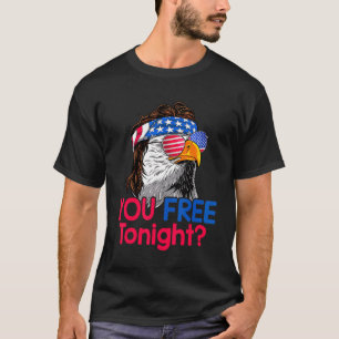 T-shirt Vous Libérez Ce Soir Eagle Drapeau Américain 4 jui