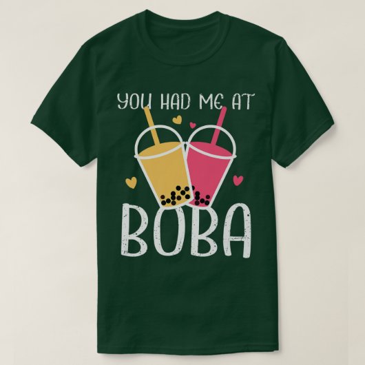 T-shirt Vous M'Avez Eu À Boba Deux Saveurs Bubble Tea Anim (Design devant)