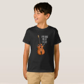 T-shirt Vous M'Avez Eu Au Cello Funny Music Pun Dark BG (Devant entier)