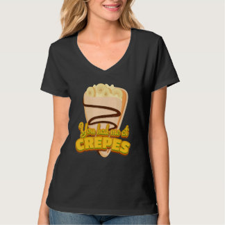 T-shirt Vous m'avez eu aux crêpes dessert français crêpes