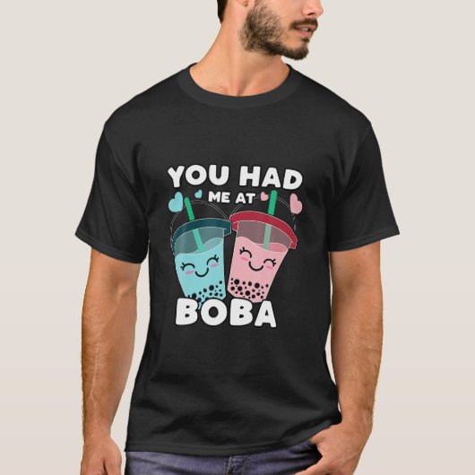 T-shirt Vous M'Avez Eu Chez Boba Millk Tea Cute Kawaii Asi (Devant)