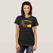 T-shirt Vous me complétez, drôle de conception de pizza et (Devant entier)