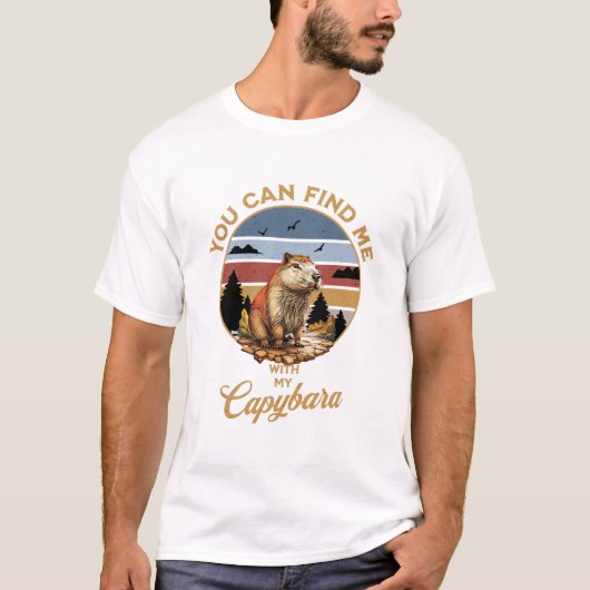 T-shirt Vous Me Trouvez Avec Mon Capybara (Devant)