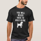 T-shirt Vous N'Aurez Jamais À Marcher Seul Chien Marchant (Devant)