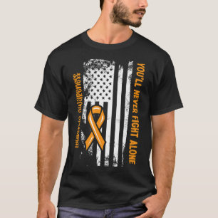 T-shirt Vous ne combattrez jamais seul Cancer du sang Leuc