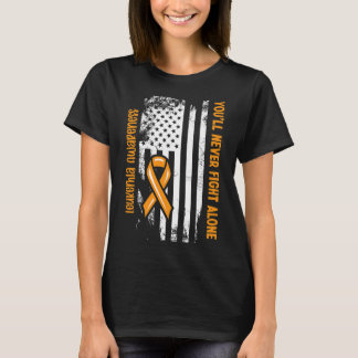 T-shirt Vous ne combattrez jamais seul Cancer du sang Leuc