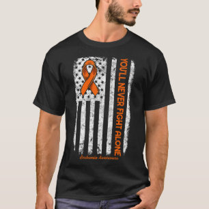 T-shirt Vous ne lutterez jamais seul Cancer du Sang Leukem