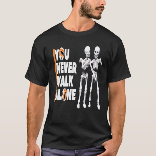 T-shirt Vous Ne Marchez Jamais Seul Aimez Halloween (Devant)