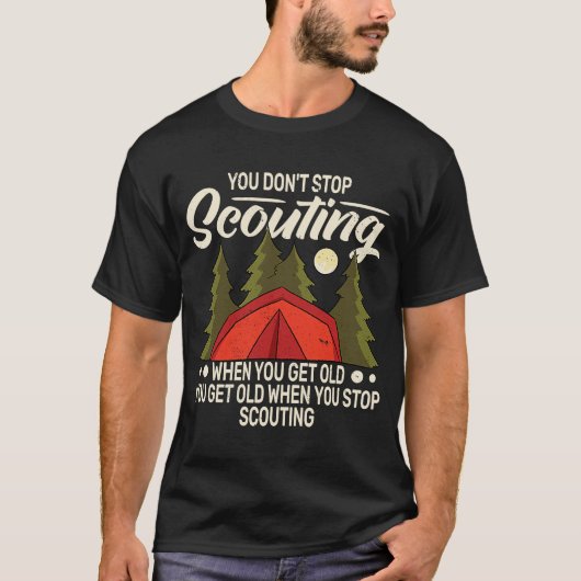 T-shirt Vous ne vous arrêtez pas pour le camping et (Devant)