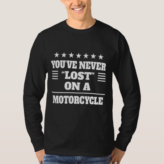 T-shirt Vous n'êtes jamais perdue sur une moto Sassy Sarca (Devant)