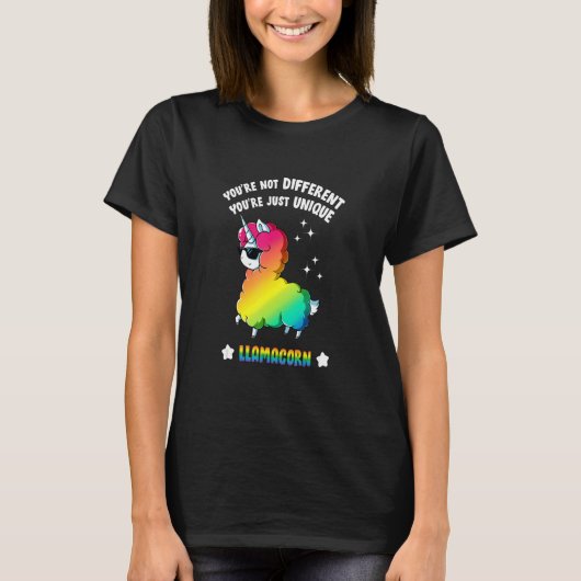 T-shirt Vous n'êtes pas différent Vous êtes juste unique L (Devant)