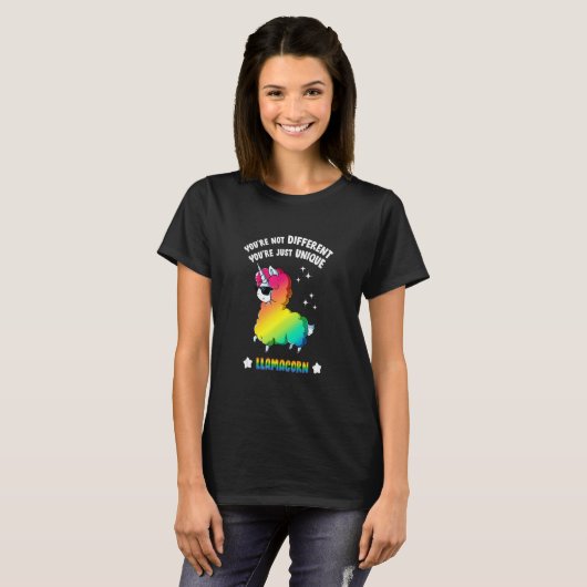 T-shirt Vous n'êtes pas différent Vous êtes juste unique L (Devant entier)