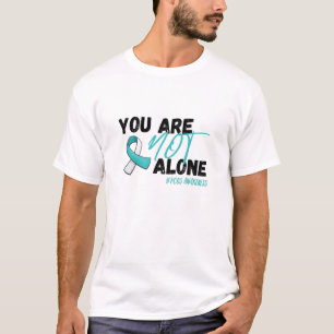 T-shirt Vous N'Êtes Pas Le Seul PCOS Turquoise Sensibilisa