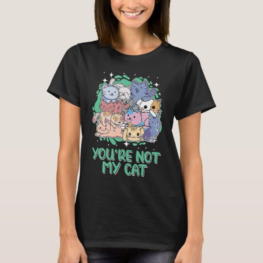 T-shirt Vous n'êtes pas mon chat Chat introverti Chaton a (Devant)