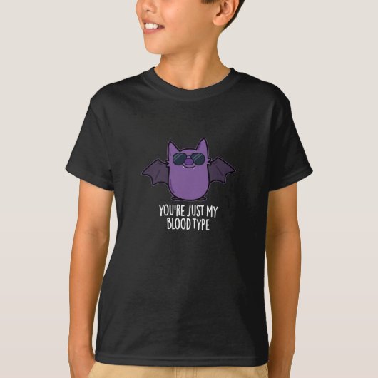 T-shirt Vous n'êtes que mon groupe sanguin Funny Bat Pun D (Devant)