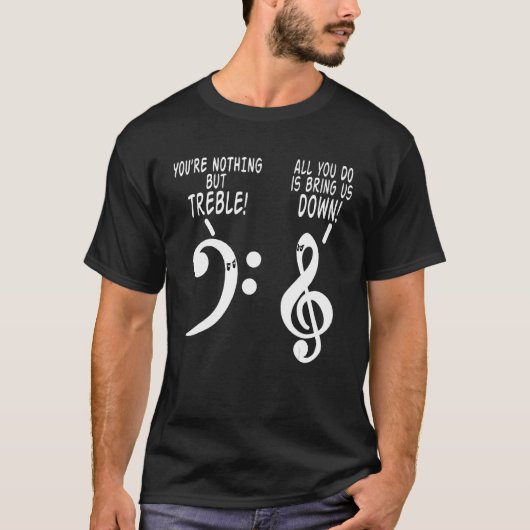 T-shirt Vous N'Êtes Rien D'Autre Que Treble Funky Music Ts (Devant)