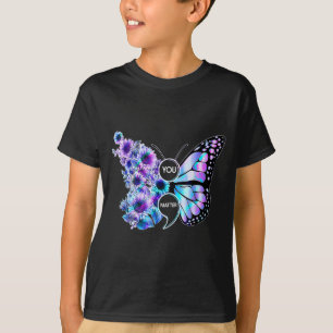 T-shirt Vous Papillon Tournesol Prévention du Suicide Sens