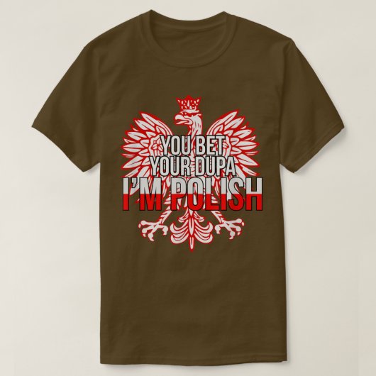 T-shirt VOUS PARIEZ VOTRE DUPA JE SUIS POLONAIS Funny Polo (Design devant)