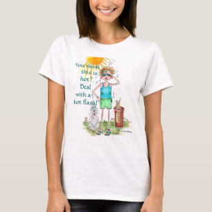 T-shirt "Vous pensez que c'est chaud", "flash chaud" mémoi