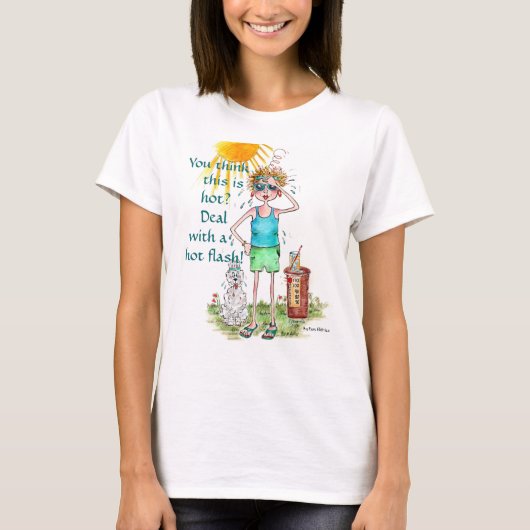 T-shirt "Vous pensez que c'est chaud", "flash chaud" mémoi (Devant)