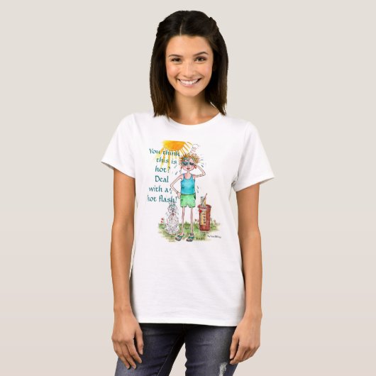 T-shirt "Vous pensez que c'est chaud", "flash chaud" mémoi (Devant entier)